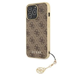 Guess 4G Charms Collection - Case for iPhone 13 Pro (Brown)