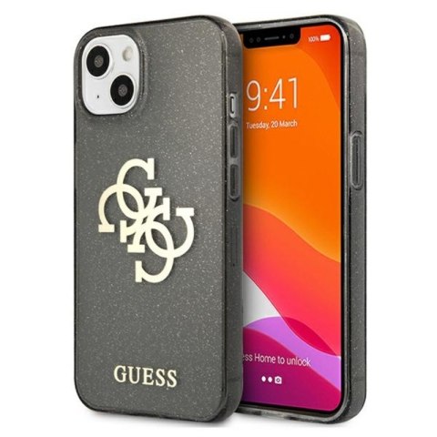 Guess Glitter 4G Big Logo - Case for iPhone 13 mini (Black)