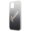 Guess Glitter Gradient Script - Case for iPhone 12 mini (Black)