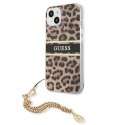 Guess Leopard Gold Chain - Case for iPhone 13 Mini