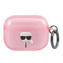 Karl Lagerfeld Karl Head Glitter - Case for Airpods Pro (Pink)