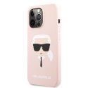 Karl Lagerfeld Silicone Ikonik Karl`s Head - Case for iPhone 13 Pro Max (Pink)