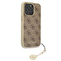 Guess 4G Charms Collection - Case for iPhone 13 Pro Max (Brown)