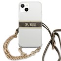 Guess 4G Gold Stripe Crossbody - Case for iPhone 13 mini