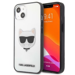 Karl Lagerfeld Choupette Head - Case for iPhone 13 mini (Transparent / Black Frame)