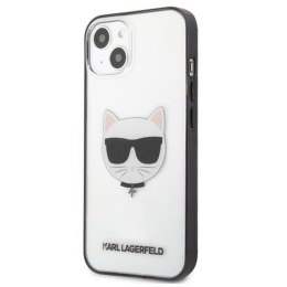 Karl Lagerfeld Choupette Head - Case for iPhone 13 mini (Transparent / Black Frame)