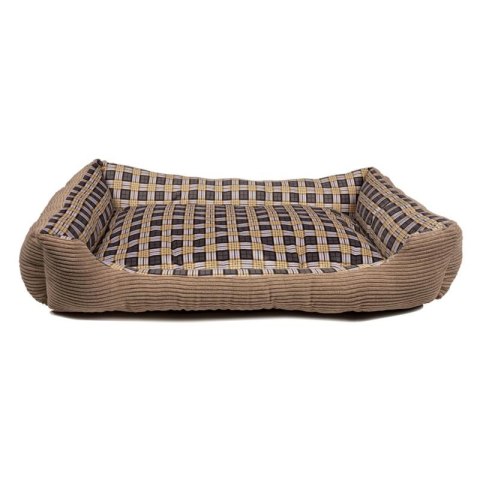 Soft bed sofa for a dog 90 x 70 x 20 cm, size XL (beige)