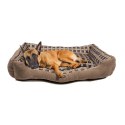 Soft bed sofa for a dog 90 x 70 x 20 cm, size XL (beige)