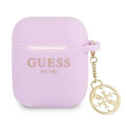 Guess 4G Charms Silicone Case - Case AirPods (Purple)