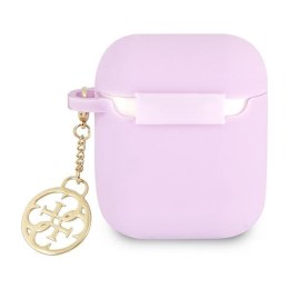 Guess 4G Charms Silicone Case - Case AirPods (Purple)