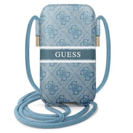 Guess 4G Printed Stripe Pouch - Smartphone Bag L (Blue)