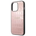 Guess Croco Stamp Lines - Case for iPhone 13 Pro (Pink)