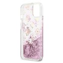 Guess Peony Liquid Glitter - Case for iPhone 13 mini (Pink)