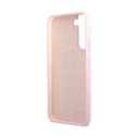 Guess Silicone Script Metal Logo - Cover for Samsung Galaxy S22+ (Pink)