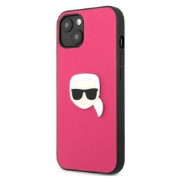 Karl Lagerfeld PU Leather Karl's Head Metal - Case for iPhone 13 mini (Pink)