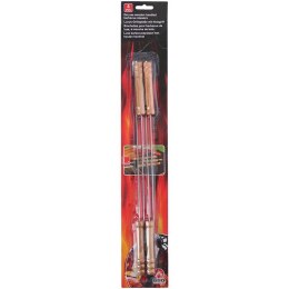 BBQ - skewers for skewers with a wooden handle, long 38 cm (4 pieces)