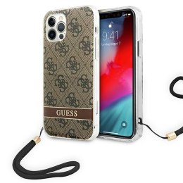 Guess 4G Print Cord - Cover for iPhone 12 Pro / 12 (Brown)