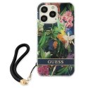 Guess Flower Cord - Cover for iPhone 13 Pro Max (Blue)