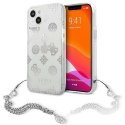 Guess Peony Chain Handle - Case for iPhone 13 mini (Silver)