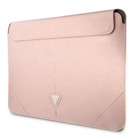 Guess Saffiano Triangle Logo Sleeve - Notebook case 16" (Pink)