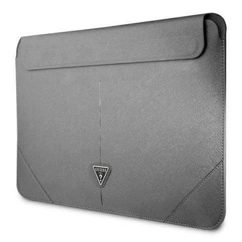 Guess Saffiano Triangle Logo Sleeve - Notebook case 16" (Silver)