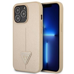 Guess SaffianoTriangle Logo Case - Case for iPhone 13 Pro (beige)