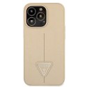 Guess SaffianoTriangle Logo Case - Case for iPhone 13 Pro (beige)