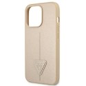 Guess SaffianoTriangle Logo Case - Case for iPhone 13 Pro (beige)