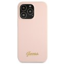 Guess Silicone Script - Case for iPhone 12 / iPhone 12 Pro (pink)