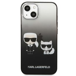 Karl Lagerfeld Gradient Ikonik Karl & Choupette - Case for iPhone 13 mini (Black)