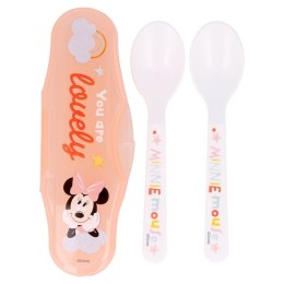 Minnie Mouse - 2 feeding spoon + case (Indigo dreams)