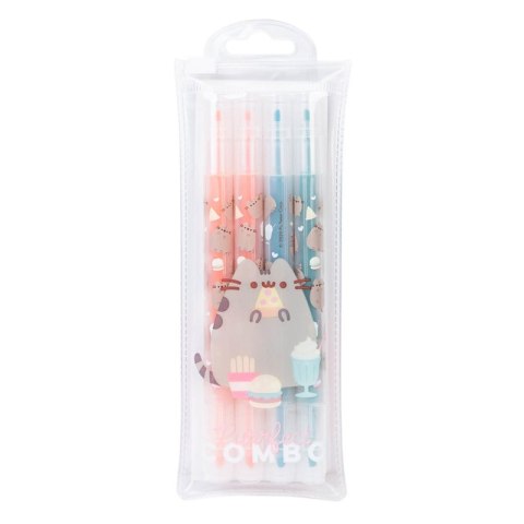 Pusheen - Foodie collection, double sided markers / pens, set of 4 pcs.