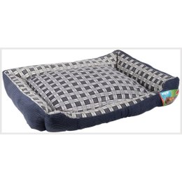 Soft bed sofa for a dog 90 x 70 x 20 cm, size XL (navy blue)