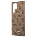 Guess 4G Metal Gold Logo - Case for Samsung Galaxy S22 Ultra (Brown)
