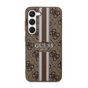 Guess 4G Printed Stripe - Case for Samsung Galaxy S23 (Brown)