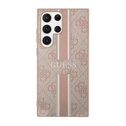 Guess 4G Printed Stripe - Case for Samsung Galaxy S23 Ultra (Pink)