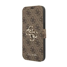 Guess Booktype 4G Big Metal Logo - Case for iPhone 13 Pro Max (Brown)