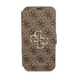 Guess Booktype 4G Big Metal Logo - Case for iPhone 13 Pro Max (Brown)