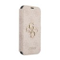 Guess Booktype 4G Big Metal Logo - Case for iPhone 13 Pro (Pink)