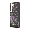 Guess Flower Collection - Case for Samsung Galaxy S23+ (Black)