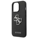 Guess Saffiano 4G Big Silver Logo - Case for iPhone 13 Pro (Black)