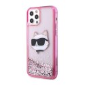 Karl Lagerfeld Liquid Glitter NFT Choupette Head - Case for iPhone 12 / iPhone 12 Pro (Pink)