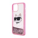 Karl Lagerfeld Liquid Glitter NFT Choupette Head - Case for iPhone 12 / iPhone 12 Pro (Pink)