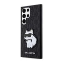 Karl Lagerfeld NFT Saffiano Monogram Choupette - Case for Samsung Galaxy S23 Ultra (Black)