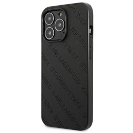 Karl Lagerfeld Perforated Allover - Cover for iPhone 13 Pro (Black)