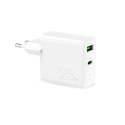 PURO Mini Fast Travel Charger - Fast USB-A + USB-C Power Delivery 25W (white)