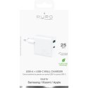 PURO Mini Fast Travel Charger - Fast USB-A + USB-C Power Delivery 25W (white)