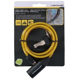 Dunlop - Keyed spiral bike lock (Yellow)