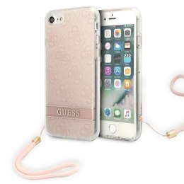 Guess 4G Print Cord - Cover for SE 2022 /SE 2020 / 7 / 8 (Pink)
