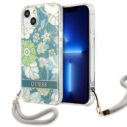 Guess Flower Cord - Cover for iPhone 13 (Green)